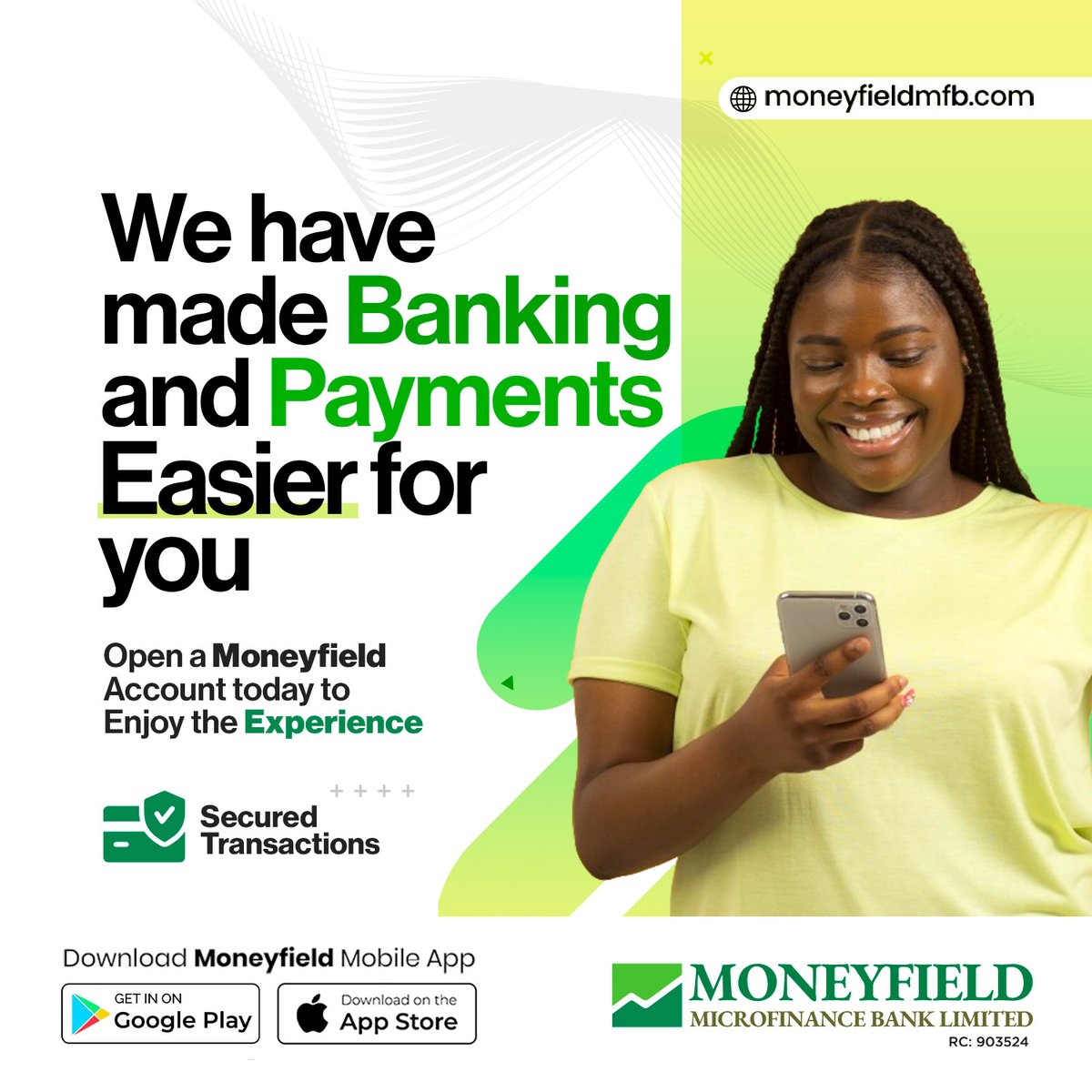 moneyfieldmfb's tweet image. Enjoy stress-free banking transactions on Moneyfield Mobile App.👌🏽⁣
⁣
You can open an account, send money, buy airtime and pay utility bills as easy as snapping your fingers.⁣
Download Moneyfield Mobile App on the Android Play Store and iOS App Store to get started.⁣
⁣