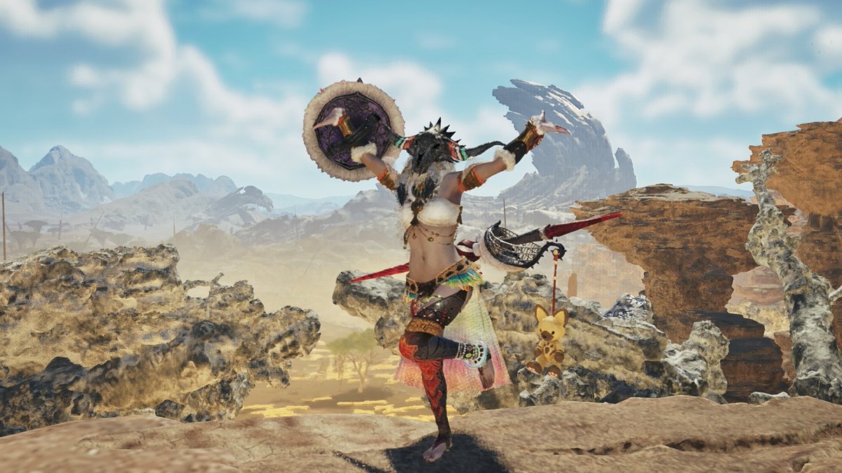 Pochwalę się też swoją łowczynią w #MHWilds 
Kochać SnS z Lala Briny  🕷️🌹