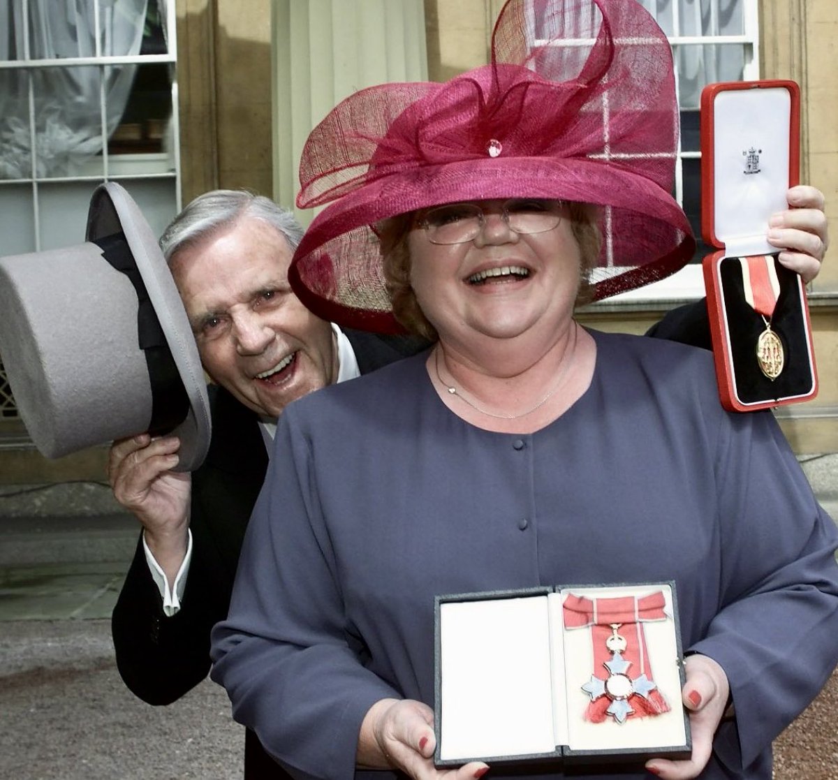 I remember this day so well. I asked Norman Wisdom to surprise Jane Reed after she received her CBE from Queen Elizabeth at Buckingham palace. Norman was awarded a knighthood 
Such a lovely lady. RIP Jane