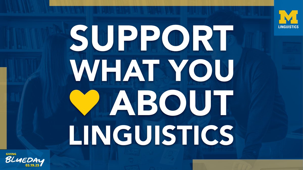 Your #GivingBlueday contributions to Linguistics empower students with research opportunities and global experiences through scholarships. Help enhance education, support diverse backgrounds, and inspire future linguists! 🌎 📚 Learn more: myumi.ch/bVdR9