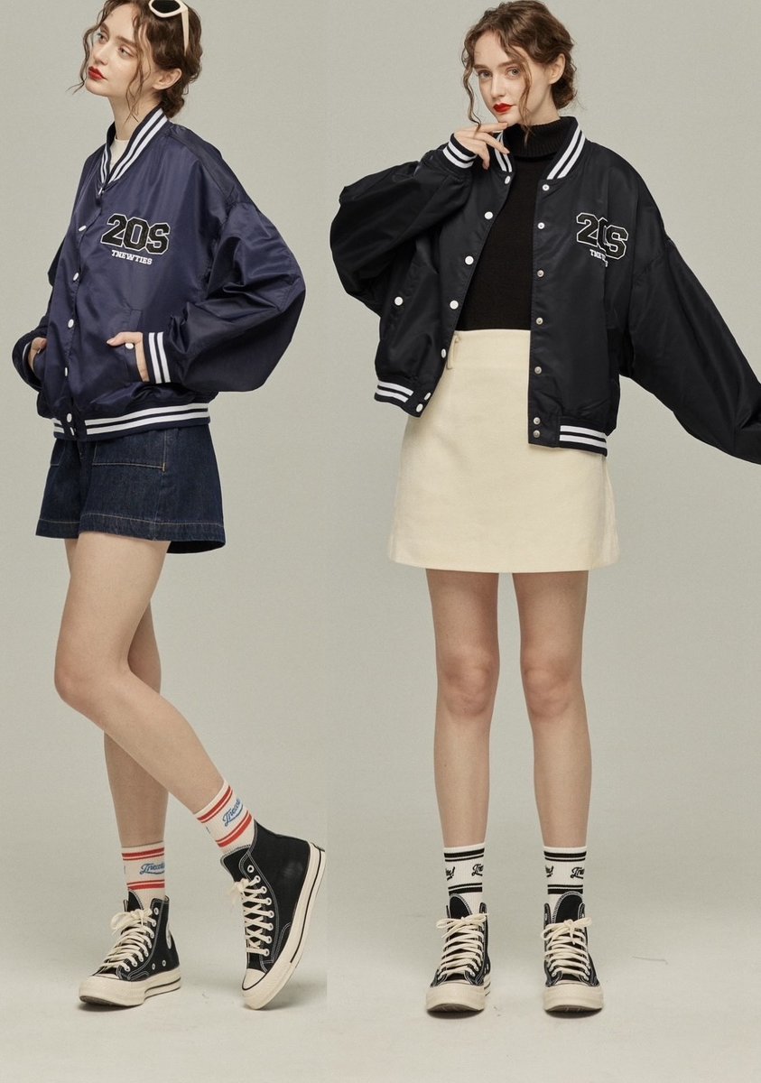 tnewties 20S またホームランだ！　スタジャン　Black 3月22日(土)新作販売開始 《またホームランだ！》Jacket / Navy,Black