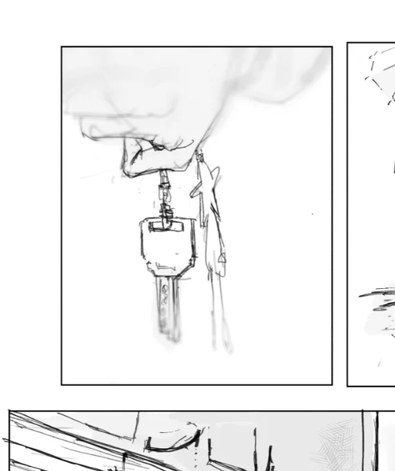 以前、マンガでマクロレンズとか望遠玉ボケ表現とか熱による空気のゆらぎとかの表現をやっていたのを思い出した 
