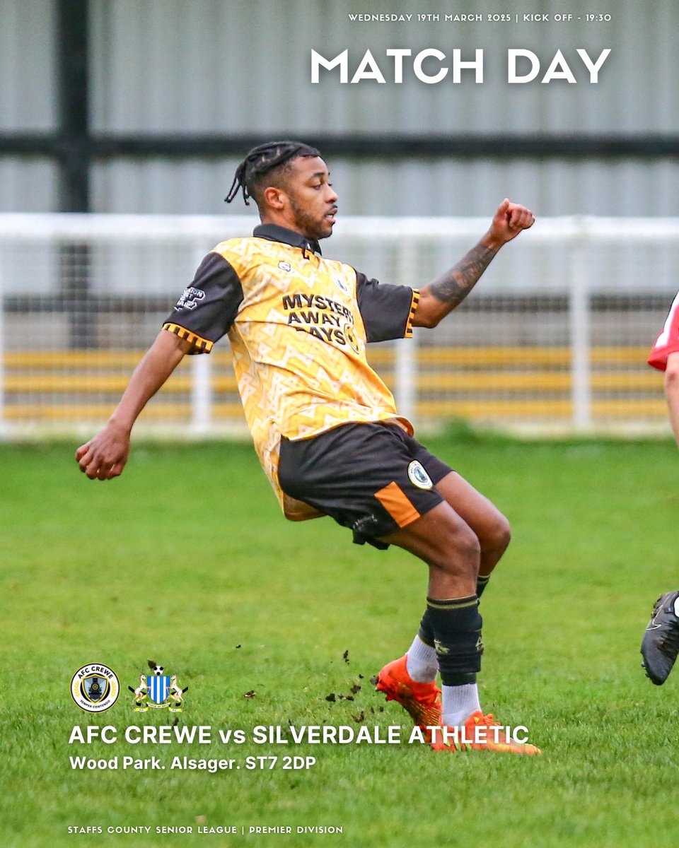 AFC Crewe (@afc_crewe) on Twitter photo Spring night under the lights for 8th vs 9th...
🆚 <a href="/silverdale_afc/">Silverdale Athletic FC</a>
🕑 19:30 GMT
🏟️ Wood Park. Alsager. ST7 2DP
🎟️ £3.00
🏆 <a href="/staffscountysl/">Staffordshire County Senior League</a>
#oneafccrewe | #bepartofthecrewe | #nonleaguefootball | #scsl Spring night under the lights for 8th vs 9th...
🆚 <a href="/silverdale_afc/">Silverdale Athletic FC</a>
🕑 19:30 GMT
🏟️ Wood Park. Alsager. ST7 2DP
🎟️ £3.00
🏆 <a href="/staffscountysl/">Staffordshire County Senior League</a>
#oneafccrewe | #bepartofthecrewe | #nonleaguefootball | #scsl