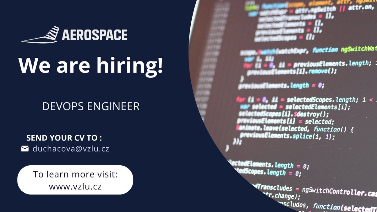 🚀 We Are Hiring! 🚀

Looking for your next career challenge? This is your chance to join our team as a DevOps Engineer (Space)!

📩  Apply here 👉vzlu.cz/devops-enginee…

#hiring #CareerOpportunity #Aerospace