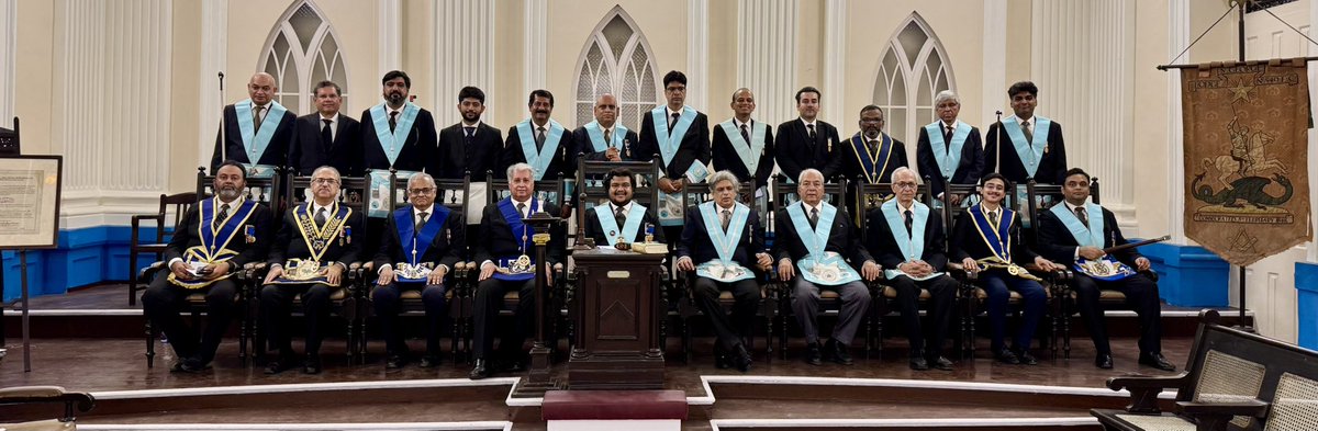 W. Bro. Jeff George was proudly installed as the Worshipful Master of Lodge St. George no. 549 by W. Bro. Sunil Pandit, ushering in a new era of leadership, wisdom, and unity. May god guide him as he leads with integrity. Wishing him a successful and enlightening year ahead!