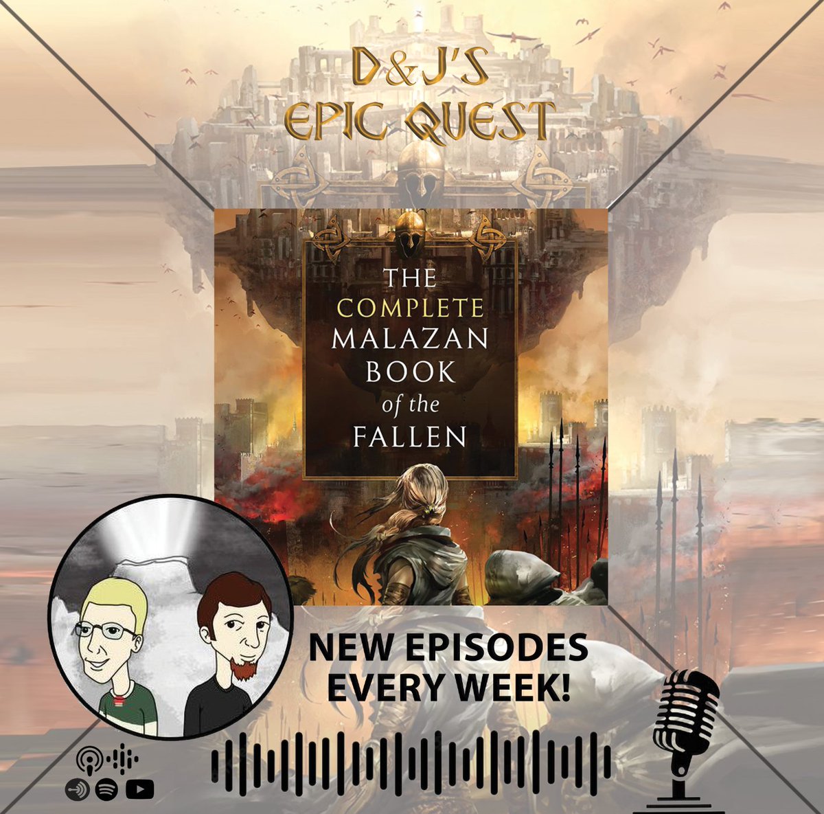 Guys it's been a hot minute but we finally have a new Malazan episode! Featuring our patron Damian! Thank you for your patience during this break!

open.spotify.com/episode/1Qrxi6…

podcasts.apple.com/us/podcast/mal…

youtu.be/AAgdG1uO43g?si…