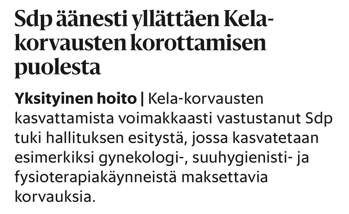 Melkoista sekoilua. Kaikkea vastustetaan ja kritisoidaan, mutta sitten lopulta kuitataan. 

Jopa aiemmin tänään somessa kritiikki on vielä kaikunut, mutta lopulta sitten hyvä juttu kuitenkin. 

hs.fi/politiikka/art…