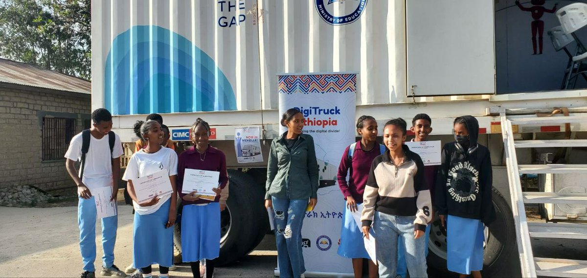 digitruck_et's tweet image. Join us in celebrating the dedication of our Digitruck students in Mekelle during their certification ceremony!

#DigiTruckEthiopia #TechForAll #democratizingtechnology #iCog #CodingEducation