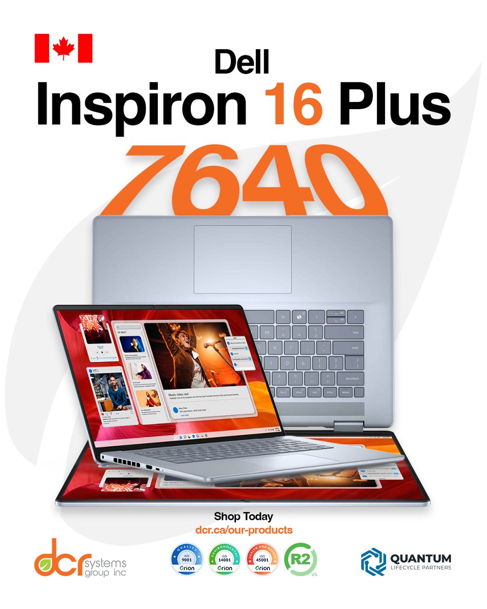 DCRSystemsGroup's tweet image. Leap into productivity with the Dell Inspiron 16 Plus 7640. Perfect for browsing, streaming, gaming and work. This laptop delivers a combination of power and portability that you'll be hard pressed to find in many other laptops. Shop today on Best Buy! bestbuy.ca/en-ca/search?p…