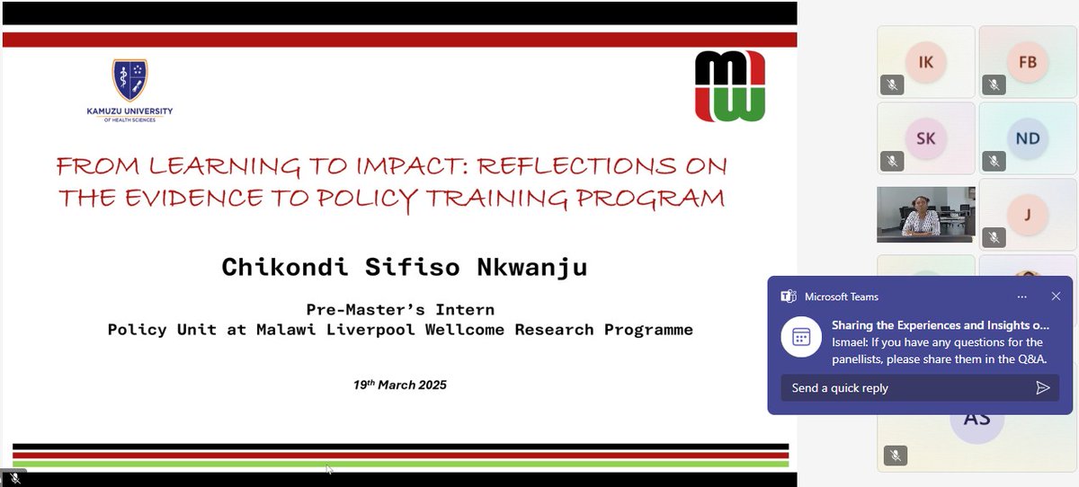Chikondi Sifiso Nkwanju​ – Malawi
🌟 Career Transition &amp; Skill Development:
Since pivoting to health systems &amp; policy in 2020, I’ve been navigating uncertainties about my role in policymaking....