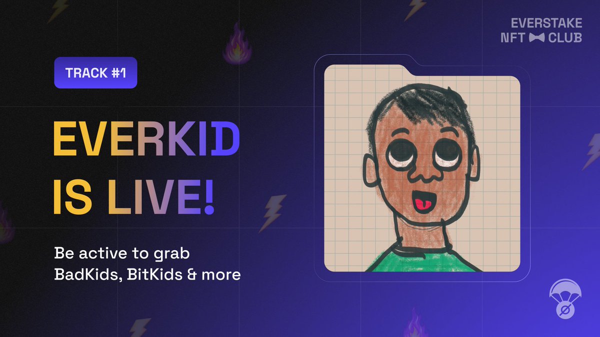 EverstakeCosmos's tweet image. 1/5 We&apos;re excited to unveil Track #1: EVERKID in the #EverstakeNFTClub! 🥳

Meet #Cosmos legend—@badkidsart, the grand prize of this track!
Show how bad you are for a chance to win a BK #NFT😈

Stay active, stake $ATOM, &amp;amp; score BadKids, @bitkidsart &amp;amp; more! 👇