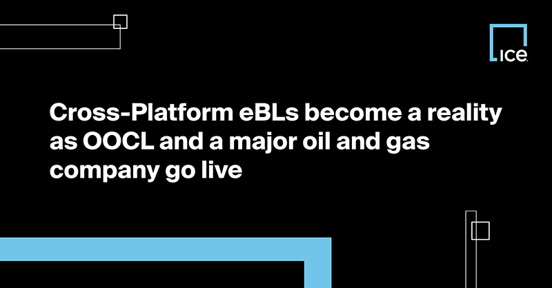 A major #milestone for #eBL #interoperability, as <a href="/OOCLL/">OOCL</a>  and a major #oil &amp; #gas company recently went live with #CrossPlatform eBLs! The go-live transaction was enabled by ICE Digital Trade &amp; IQAX with <a href="/gsbn_trade/">GSBN (Global Shipping Business Network)</a> supplying the critical #security layer >bit.ly/4idNTeM<