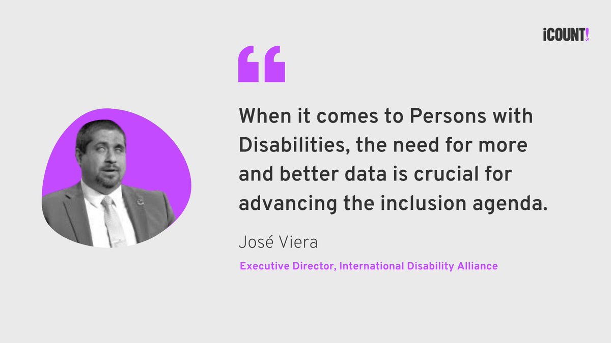 A lack of data on Persons with Disabilities limits evidence-based policymaking and inclusive development. We need better data collection, disaggregation &amp; analysis.

The iCount Coalition is driving ambition for an inclusive data framework: equalityinsights.org/what-we-do/ico… <a href="/IDA_CRPD_Forum/">International Disability Alliance (IDA)</a>