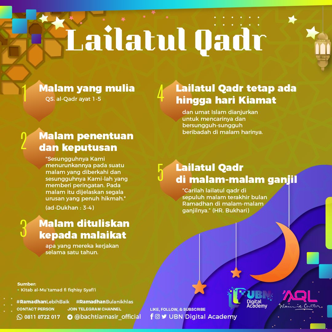 Selamat memasuki malam-malam penuh kebaikan di dalamnya, mari pantaskan diri menjadi yang terpilih di malam yang kemuliaannya melebihi 1000 bulan. #laylatulqadr
#10hariterakhir #Ramadan2025 #RamadanMubarak #LailatulQadr #Taqwa #TadabburQuran #TadabburQur'an