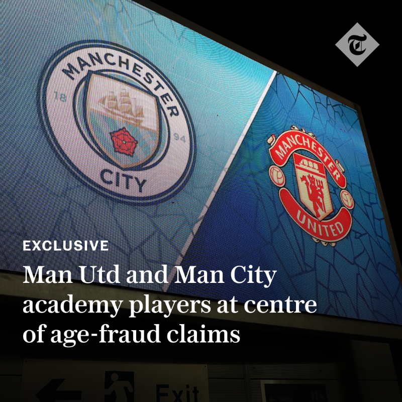 TeleFootball's tweet photo. 🚨 EXCLUSIVE: Photographic evidence casts doubt over eligibility of six foreign-born players and raises prospect that some may be adults

✍️ @ben_rumsby

#MCFC | #MUFC | #TelegraphFootball