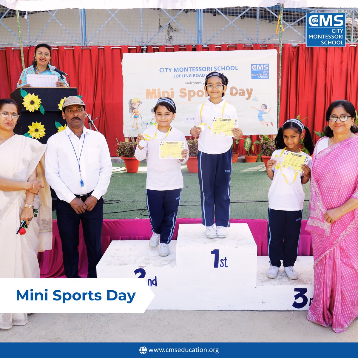 CmsJaiJagat's tweet image. At CMS, we believe in holistic education, balancing intellectual growth with physical development. Through sports, students cultivate team spirit, self-confidence, and the motivation to excel in life!👏🎖️

#CMS #CMSStudents #OutstandingTeachers #HighAchiever #SportsDay