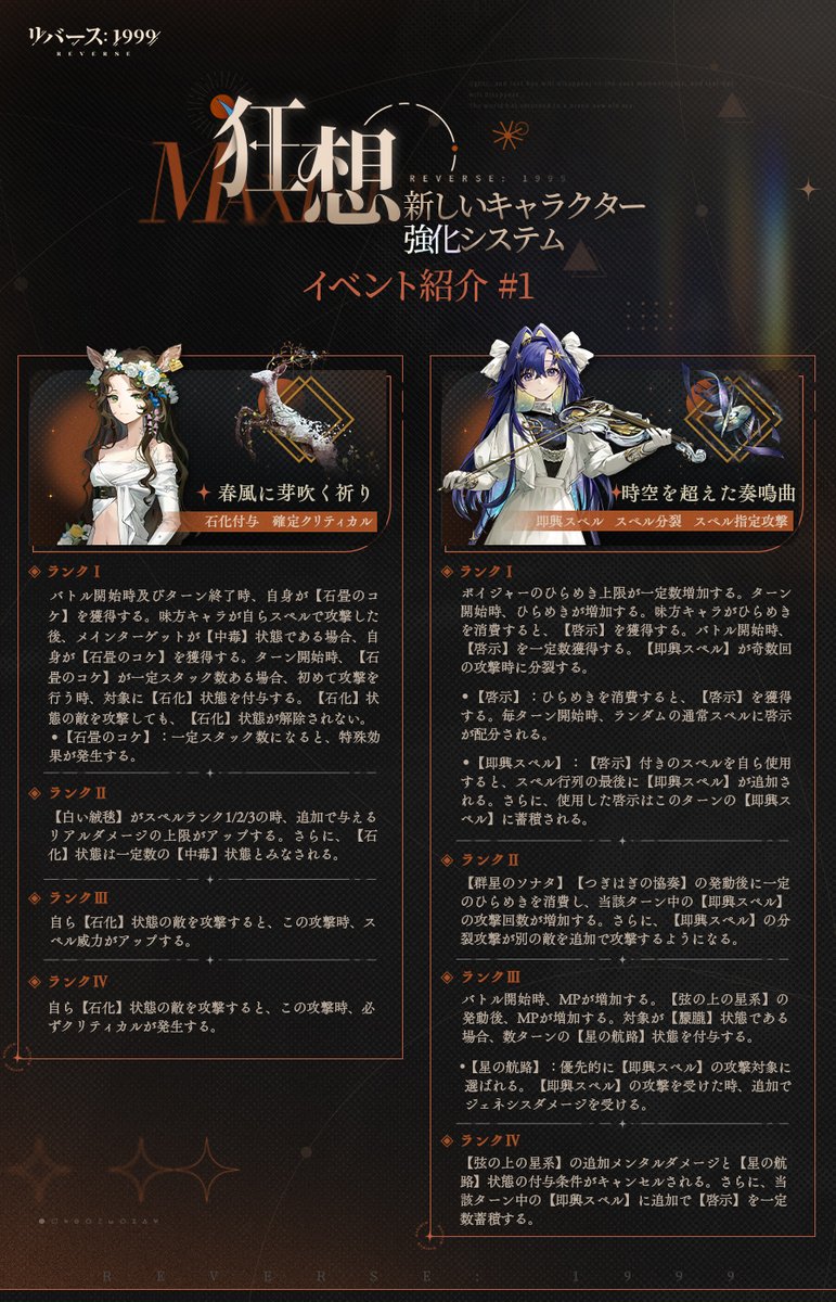 キャラクター強化システム「狂想」】更新 ▽今回の強化対象 ジェシカ