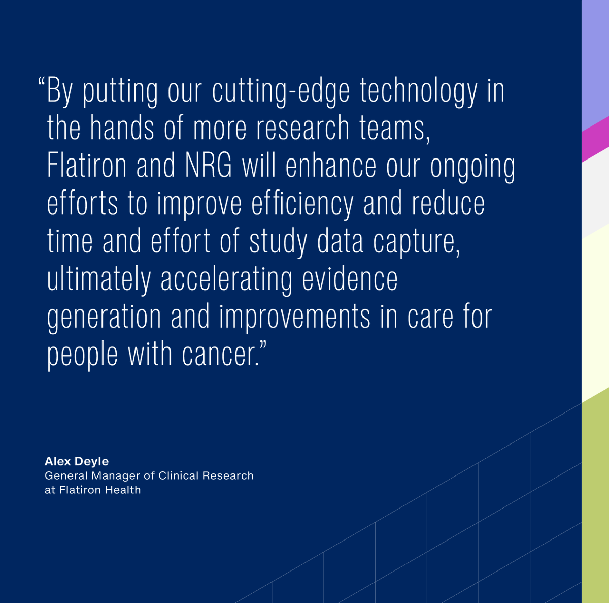 Flatiron Health (@flatironhealth) on Twitter photo ANNOUNCED TODAY: <a href="/flatironhealth/">Flatiron Health</a> is collaborating with <a href="/NRGonc/">NRG Oncology</a> to enable Flatiron Clinical Pipe™ at a multicenter clinical trial to improve the efficiency of clinical research.
Learn more about how we're reimagining how clinical trials are executed: resources.flatiron.com/press/nrg-onco… ANNOUNCED TODAY: <a href="/flatironhealth/">Flatiron Health</a> is collaborating with <a href="/NRGonc/">NRG Oncology</a> to enable Flatiron Clinical Pipe™ at a multicenter clinical trial to improve the efficiency of clinical research.
Learn more about how we're reimagining how clinical trials are executed: resources.flatiron.com/press/nrg-onco…