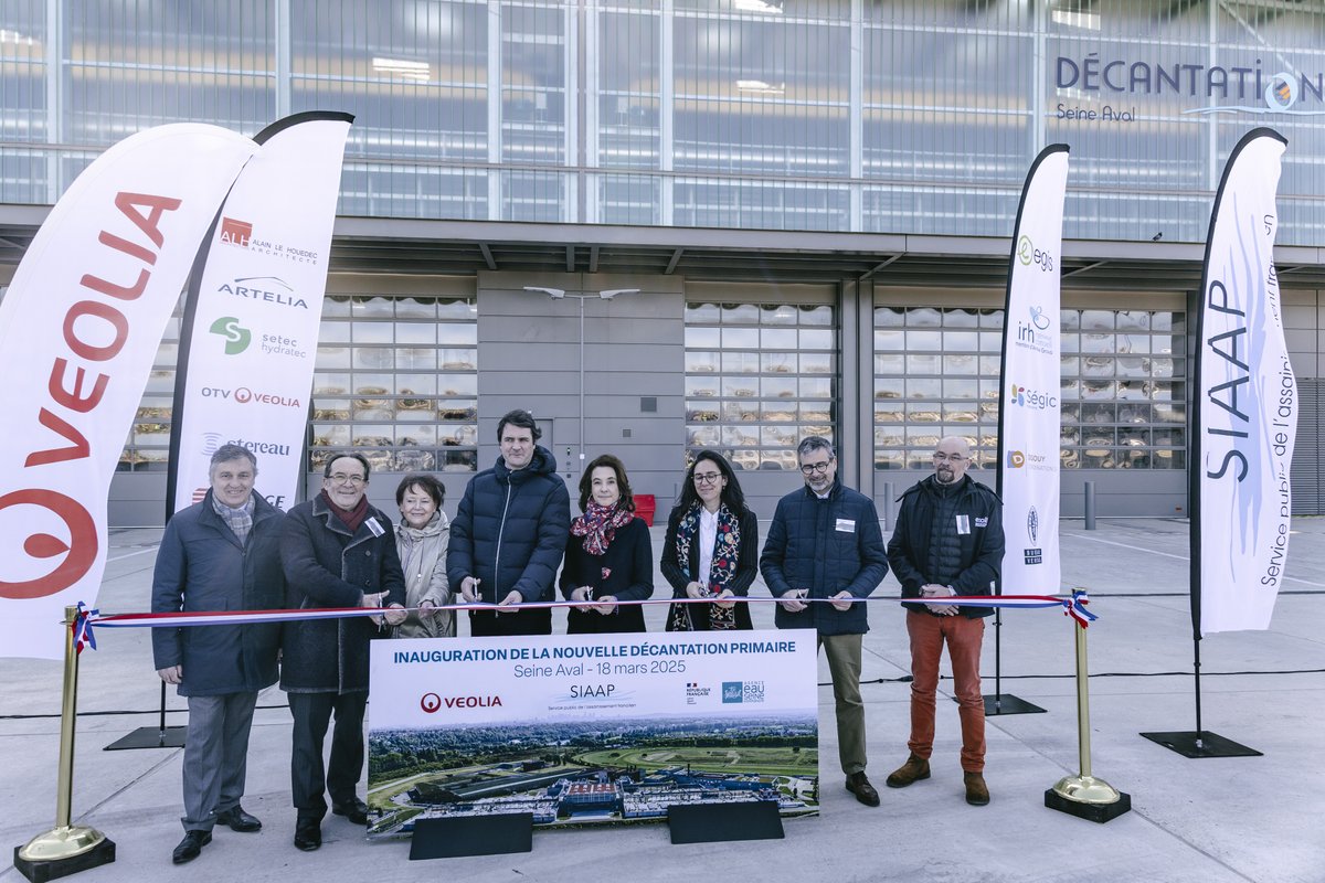 Hier, le <a href="/Le_SIAAP/">SIAAP</a> (Syndicat Interdépartemental pour l’Assainissement de l’Agglomération Parisienne) et <a href="/Veolia/">Veolia</a> ont inauguré une nouvelle unité de décantation primaire sur l’usine de Seine Aval (78).
🔗 veolia.fr/medias/communi…