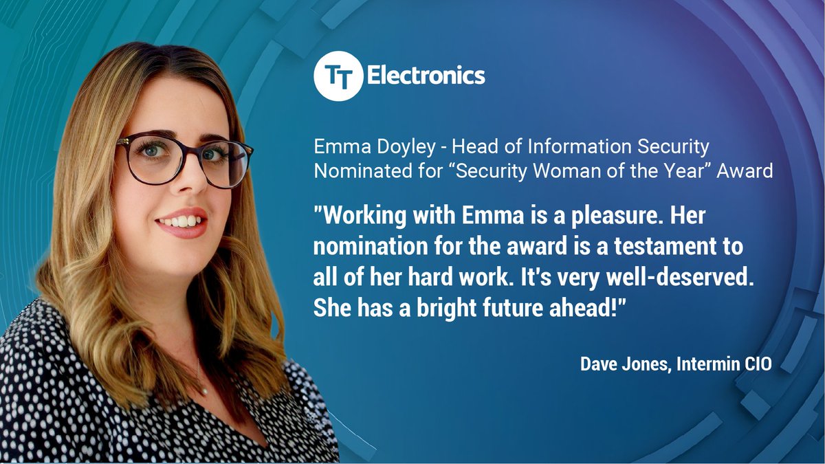 🌟 Celebrating Achievements! 🌟
 
We're thrilled to announce that Emma Doyley, our Head of Information Security, has been nominated for the prestigious "Security Woman of the Year" Award at Computing's Security Excellence Awards! 🎉
 
#WomenInTech #SecurityExcellence