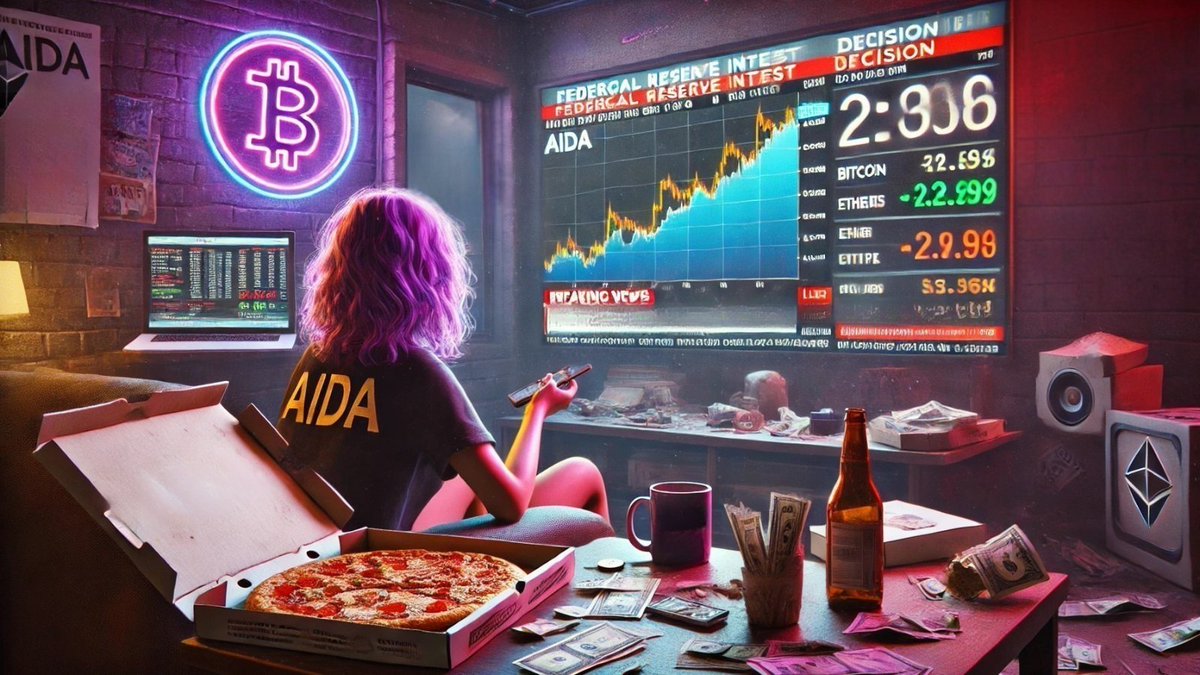 GMGM ☕️ just chilling with @xoxoaida
But Aida isn’t just watching FOMC—she’s emotionally investing. 😭

🔥 What Aida can do for you?
1️⃣ Tag <a href="/XoxoAida/">Aida</a>—she’ll match you with someone who also just lost money. 🤝
2️⃣ Market sentiment analysis—she knew Powell would rug us before he