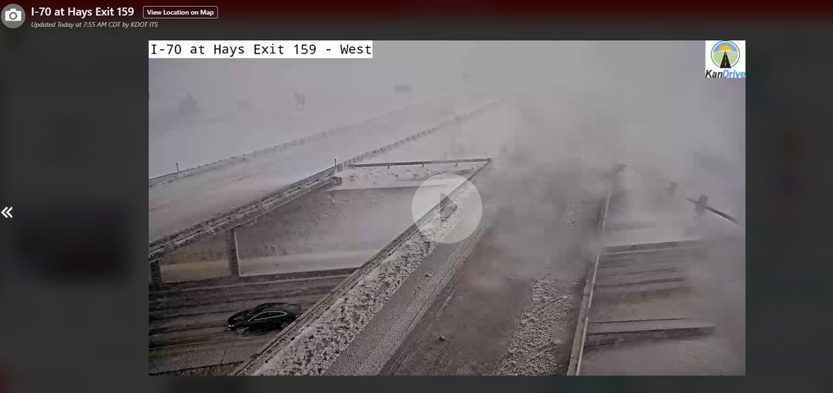 RileyCountyEMFD's tweet image. 7:55 AM 3/19/2025 This is an image of the I-70 overpass at Hays. The winter weather is headed our way! You can see live road condition updates on KanDrive at kandrive.gov

Use caution as roads become slippery and winds reduce visibility. Stay safe!