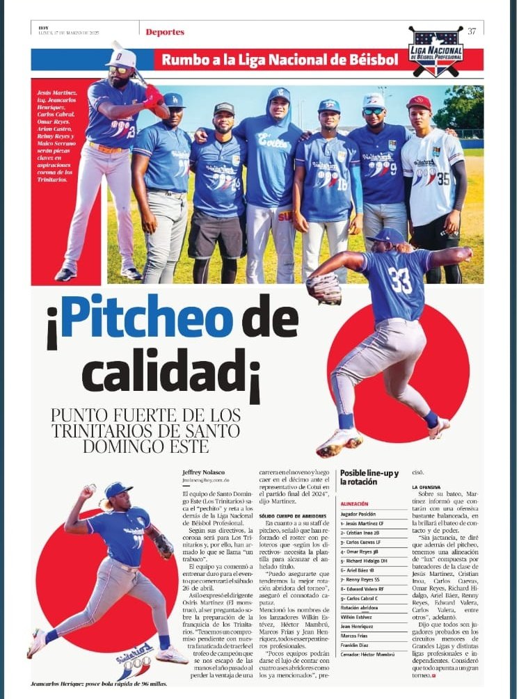 rosamarte12's tweet photo. Se enteraron?

Desde el 26 de abril se canta playball en la Liga Nacional de Béisbol.
Santo Domingo Este viene con un equipazo.

#JuntosHaremosHistoria https://t.co/wWVNG2HpIa
