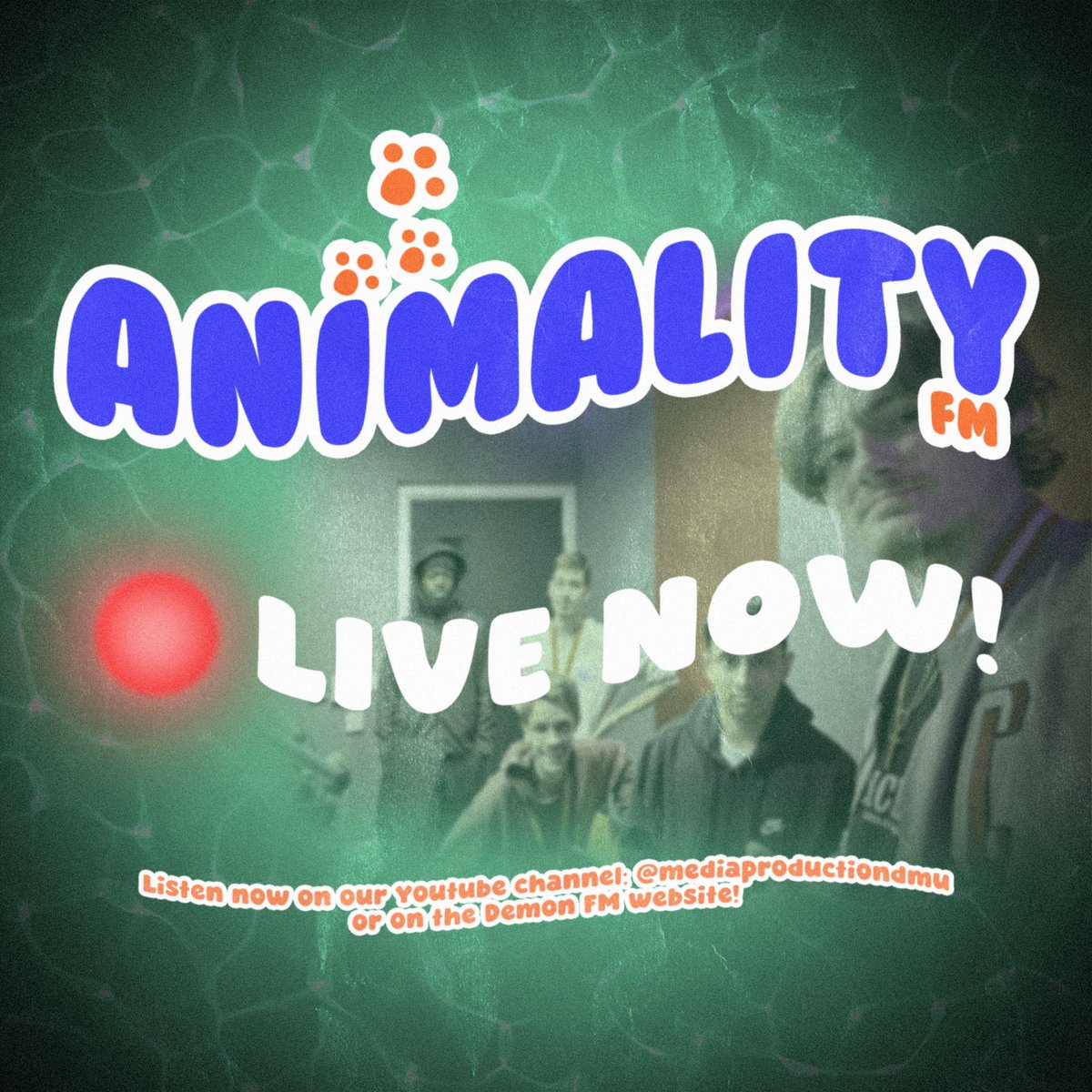Animality FM is now LIVE! Come and join us through the Demon FM website or on our Youtube channel: @mediaproductiondmu
