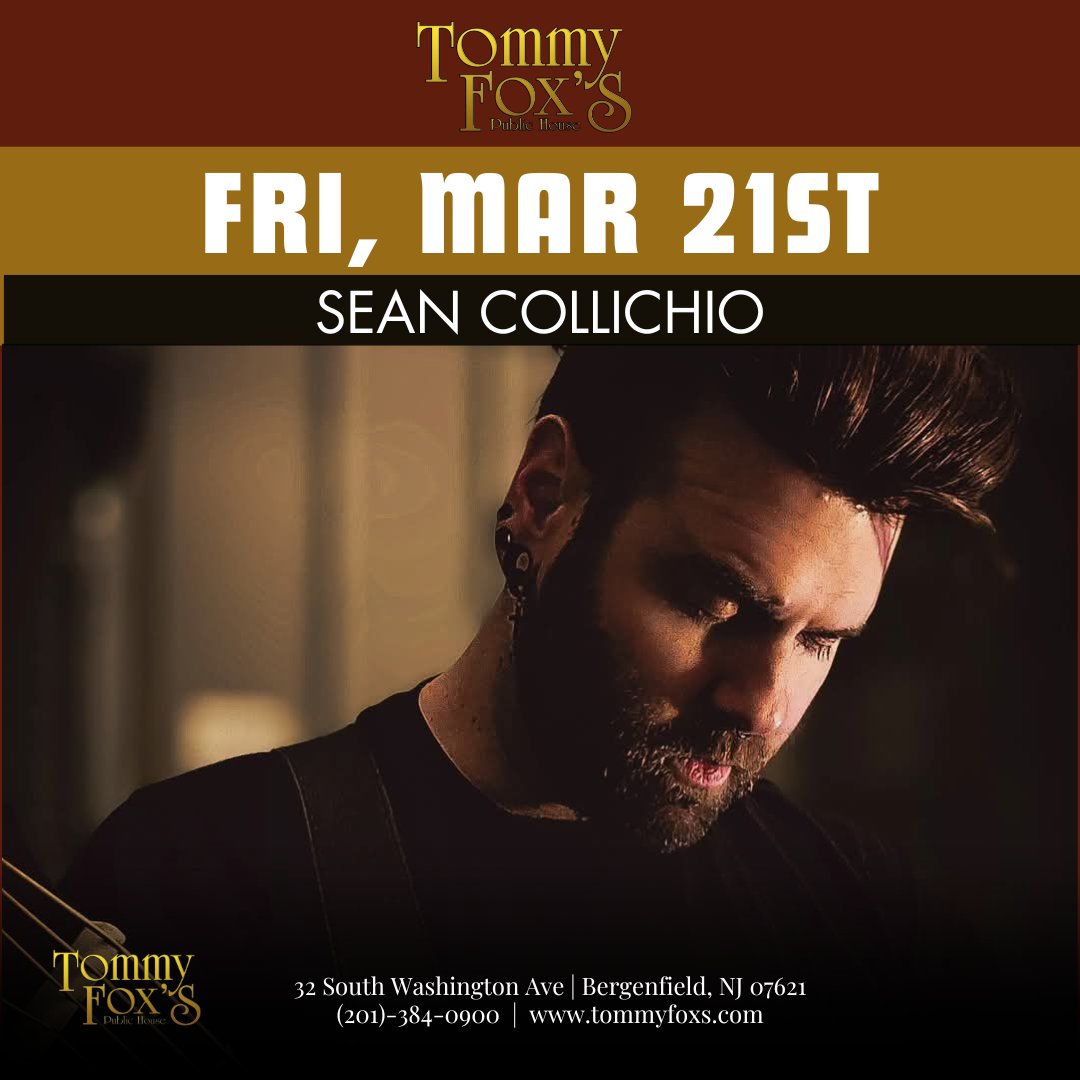 This Friday night! Hailing from Bergenfield, singer and musician Sean Collichio is the bassist and vocalist for Hometown Radio - a band celebrated for its high-energy mix of dance, pop, and rock &amp; roll. Come out and support a homegrown talent starting at 9pm.
