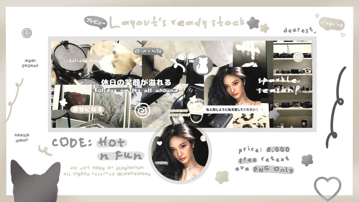 hanfornoah's tweet image. help repost or hype? thank you so much! 🐾

malaam mentemen, aku bawa layout ready stock si cantik Ningning foto terbaru niyy! 😻🫶🏻 buat harga &amp;amp; detailsnya udah ada di foto yaa, bisa via QRIS, yuk dijemput Ningning nyaa lewat DM/WA/tele aku! ⭐___⭐

#zonauang #zonaba rs ningning