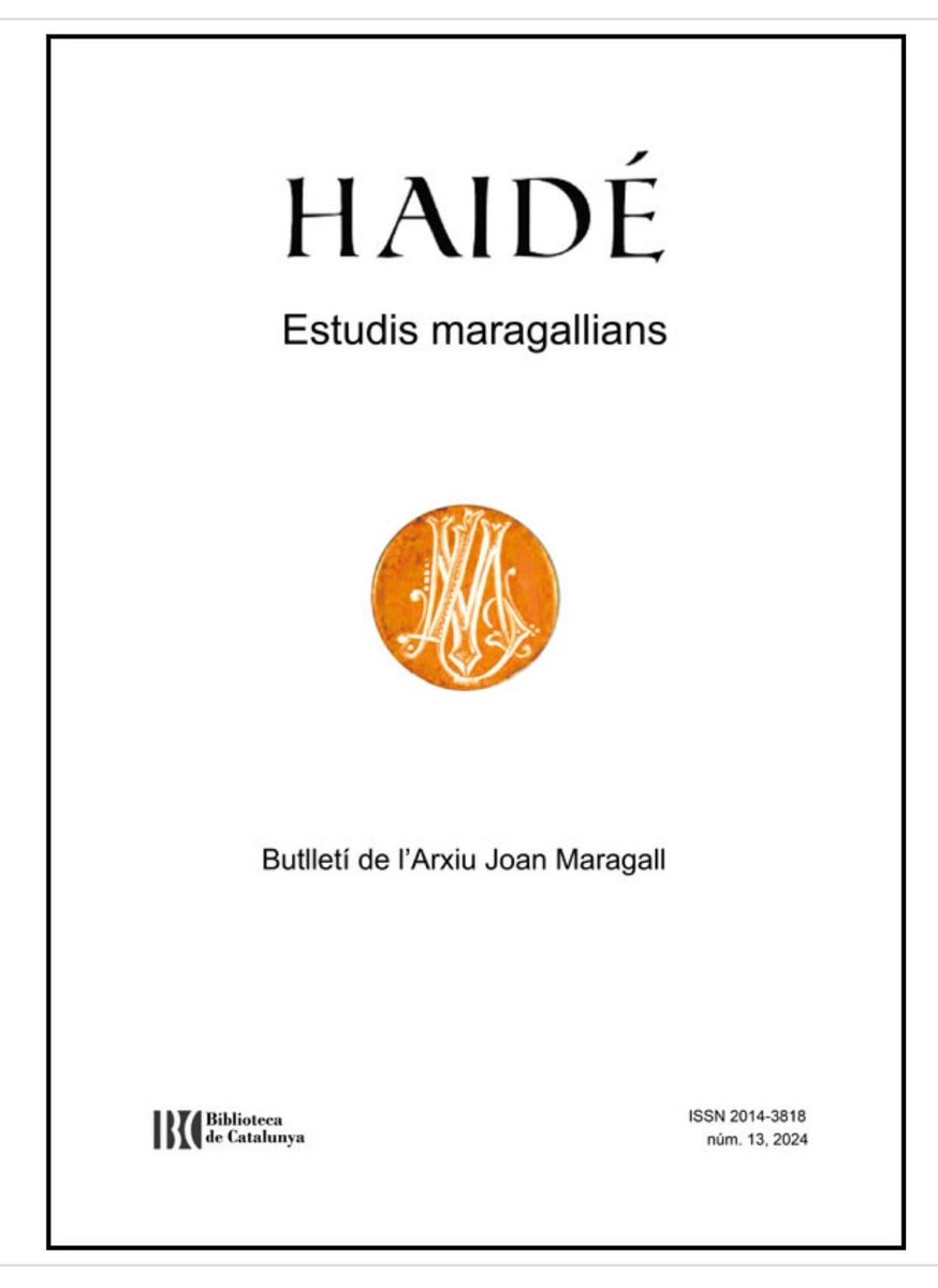 La nova edició del CARHUS Plus ha inserit "Haidé" en la categoria A de les revistes acadèmiques i n'estem molt satisfets! 🥳