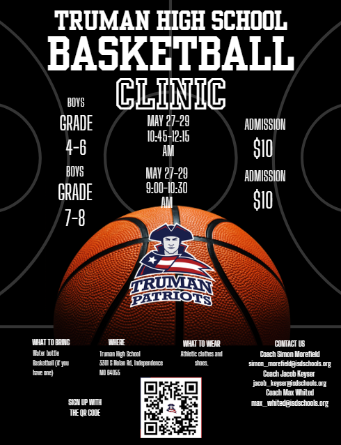 Future Patriots our summer basketball clinic is coming up before you know it. Registration is open. Campers will get into any of our home varsity games for free by wearing the Youth Camp shirt!!