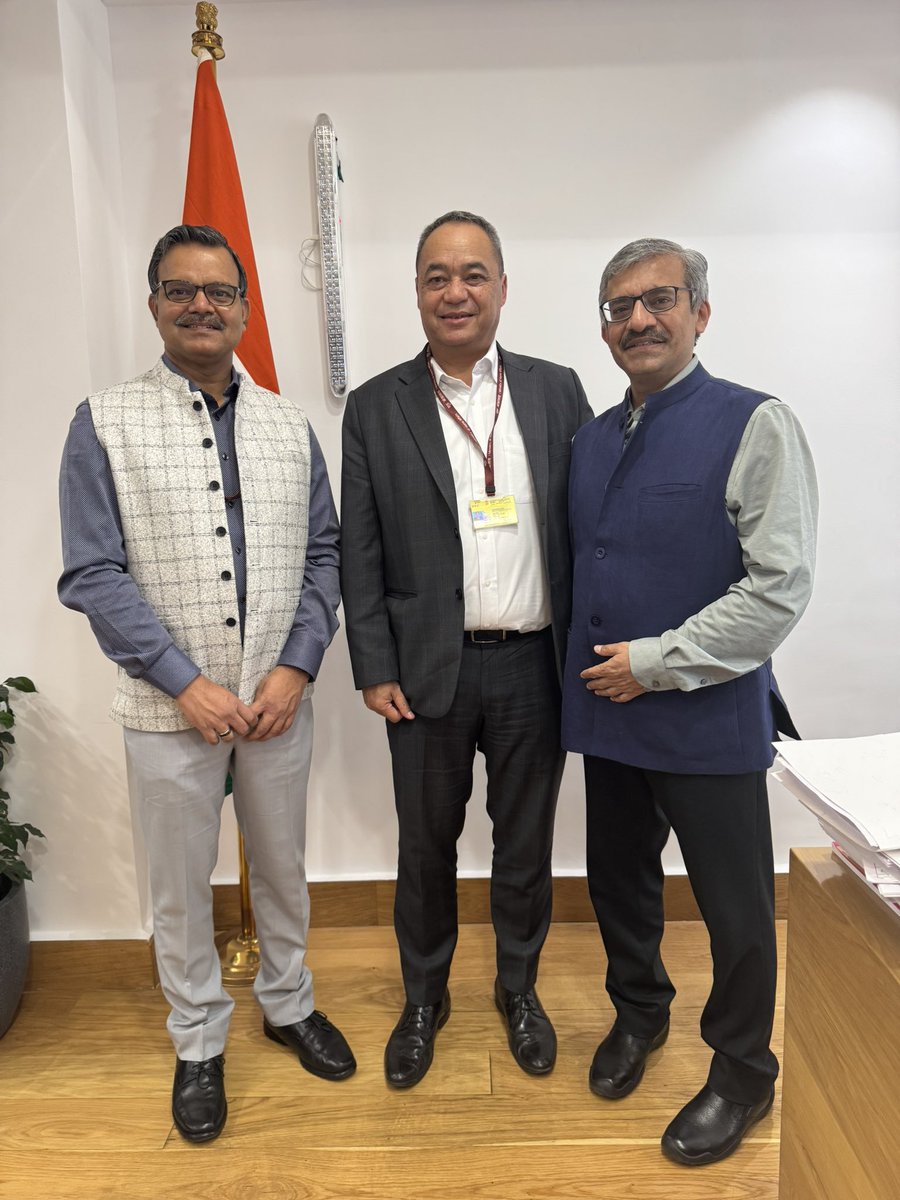 Today I met Mr Vineet Joshi Secretary Higher Education MOE to discuss about the issues of 1) NeHu 2) NIT &amp; 3) CUET
The meeting was positive wherein we hope the issues would be resolved soon for the benefit of the State. Additional Secy Sunil Baranwal also attended the meeting