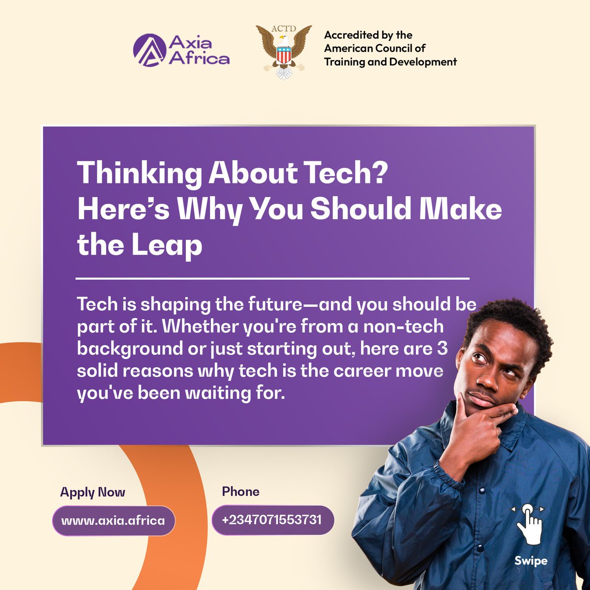 axiaafrica's tweet image. Here are 3 solid reasons why YOU should build a career in tech—especially in Africa’s growing tech space.

🔗 Don’t get left behind. Secure your future in tech by visiting axia.africa

#TechForAfrica #AxiaAfrica