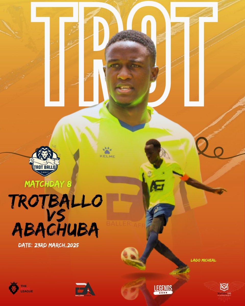 Trot Ballo (@trotballo2020) on Twitter photo Up next we take on <a href="/Abachuba2012/">Abachuba_2012</a> on match day 8 at 10am as we defend our unbeaten run. UP THE TROT 🔥
Proudly brought to you by: <a href="/AfricaBallers/">Ballers Africa</a> and <a href="/WeVolveUG/">WeVolve UG</a> Up next we take on <a href="/Abachuba2012/">Abachuba_2012</a> on match day 8 at 10am as we defend our unbeaten run. UP THE TROT 🔥
Proudly brought to you by: <a href="/AfricaBallers/">Ballers Africa</a> and <a href="/WeVolveUG/">WeVolve UG</a>