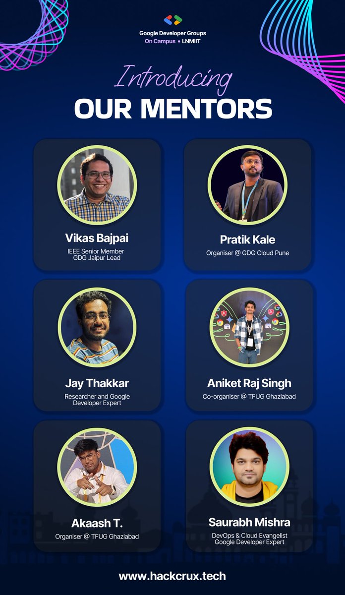 🔥 Meet the Visionaries Guiding HackCrux 2025! 🔥

Get ready for HackCrux 2025, a 36-hour hackathon of innovation! 🚀

We’re excited to introduce top mentors who will guide participants and elevate their projects. 💡⚡

Mentor Reveal in the Next Thread! 🔽