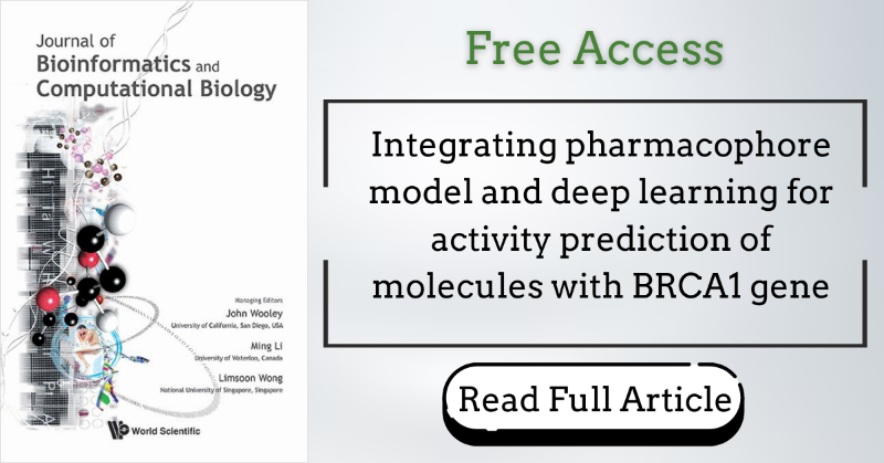 worldscientific's tweet photo. Breakthrough in BRCA1 research. Our new study unveils a cutting-edge method blending pharmacophore modeling &amp; deep learning to predict molecule activity.