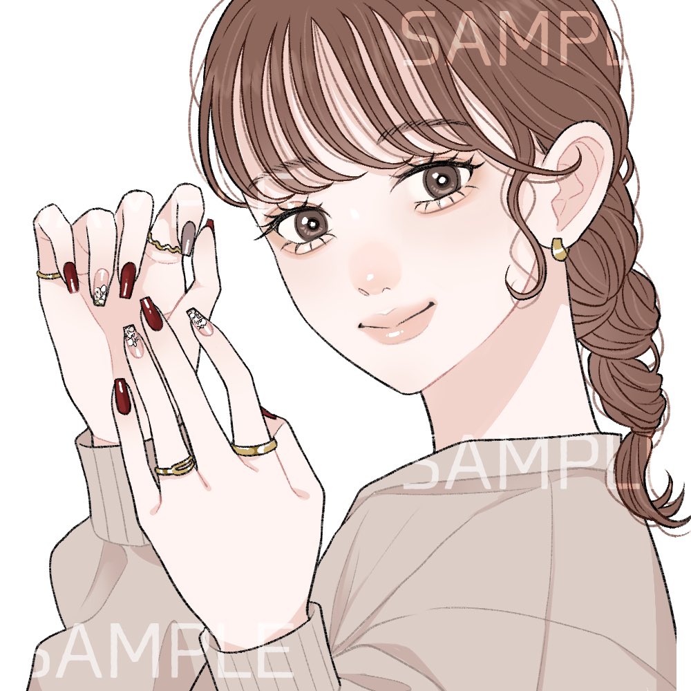 knzkminami's tweet image. 【work】
#ココナラ でアイコン制作させていただきました!オシャレ女子&ネイルでのご依頼でした♥️ありがとうございます!
#coconala #アイコン制作 #SNSアイコン #有償依頼