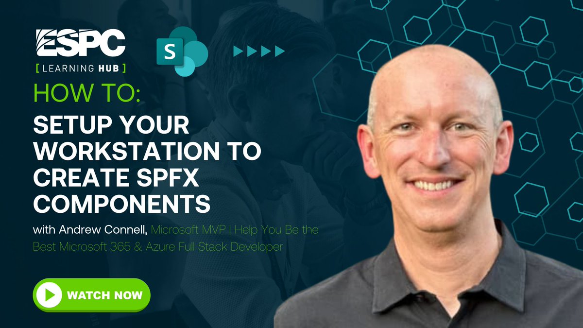 ESPC_Community's tweet image. Check out this tutorial from Andrew Connell, MVP on how to setup your workstation to create SPFx (SharePoint Framework) components.
#SharePoint #SharePointFramework
Watch here - sharepointeurope.com/howtos/how-to-…