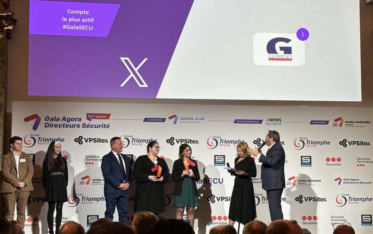 Goron (@groupegoron) on Twitter photo Nous sommes très heureux d’avoir remporté le prix communication du #GalaSECU sur le réseau X grâce à notre community manager Morgane LE DÛ ! 💪
Merci à <a href="/Agora_Managers/">Agora Managers Groupe</a> pour cette très belle soirée. ✨ Nous sommes très heureux d’avoir remporté le prix communication du #GalaSECU sur le réseau X grâce à notre community manager Morgane LE DÛ ! 💪
Merci à <a href="/Agora_Managers/">Agora Managers Groupe</a> pour cette très belle soirée. ✨