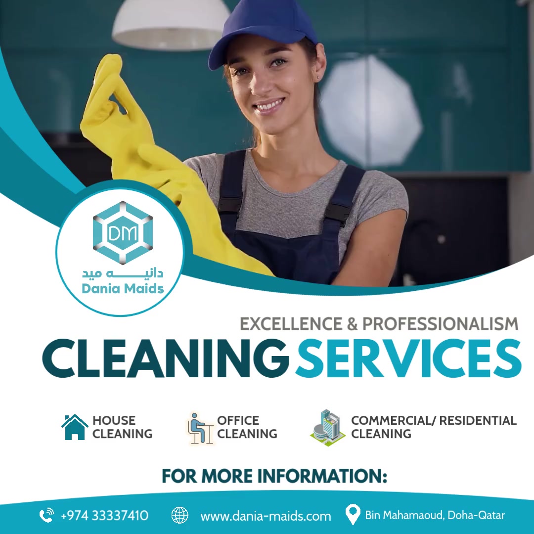 DaniaMaids's tweet photo. Want a spotless home without lifting a finger? 🧹 Discover why Dania Maids is among the top 10 cleaning companies in Qatar. Your clean oasis awaits. Visit https://t.co/m1w1Q1NX4n or call +974 44440086, +974 33337410. #CleaningServicesQatar #QatarMaids #DohaCleaning https://t.co/OFZd8wjXmt