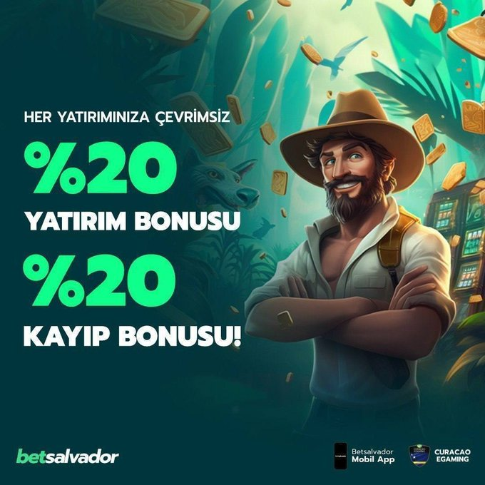 🎁 HER YATIRIMINIZA ÇEVRİMSİZ %20 BONUS + %10 KAYIP BONUSU!

✅ Her Yatırımınız için %20 Çevrimsiz Yatırım Bonusunu Hesabınızdan Otomatik olarak Aktif Edebilirsiniz,

✅Kaybınız için %10 Kayıp Bonusu ile Kazanmak için 1 Şansınız daha var!

Şimdi Oyna 👉 cutt.ly/BetsalvadorGir…