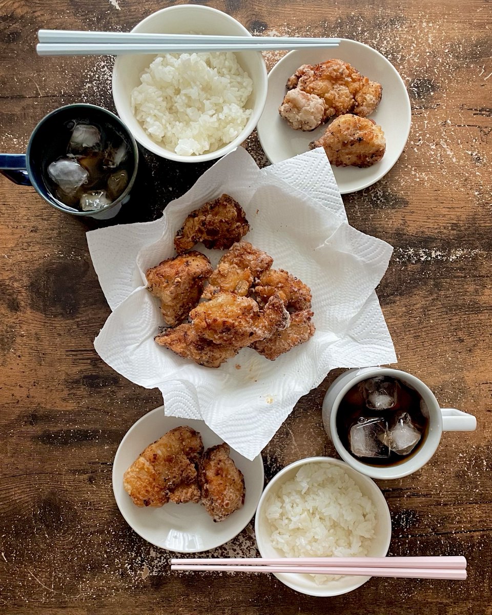 una0x_'s tweet photo. 鶏むね肉の大きな竜田揚げ https://t.co/9beV207ewC