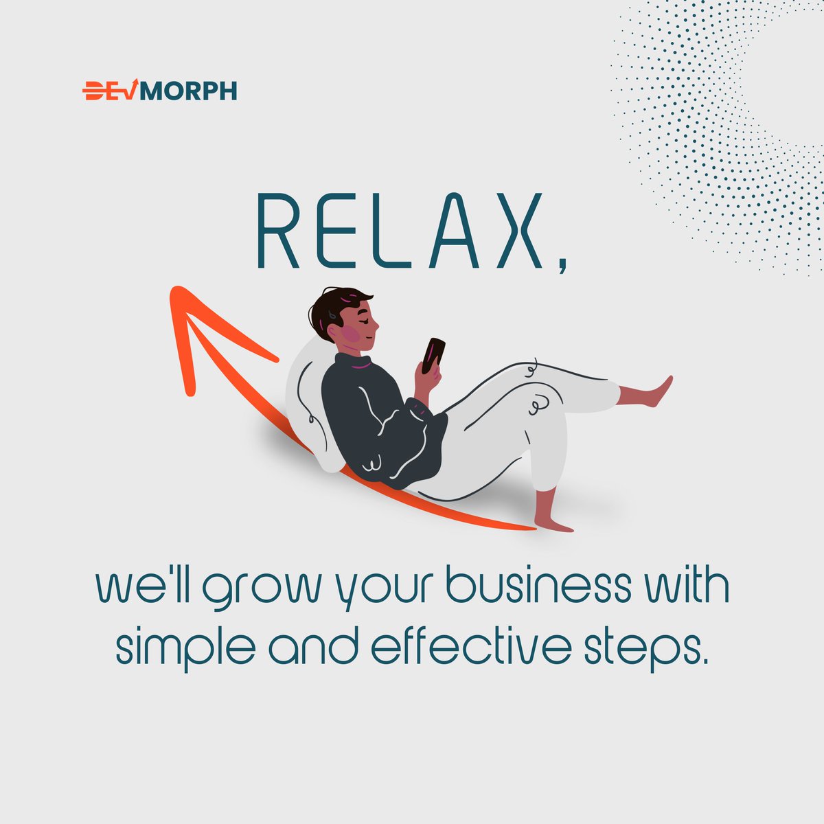 devmorphs's tweet image. Relax while we handle your business growth! With simple and effective strategies, we help you scale effortlessly.

📩 contact@devmorph.com | 🌐 devmorph.com

#BusinessGrowth #MarketingExperts #Devmorph