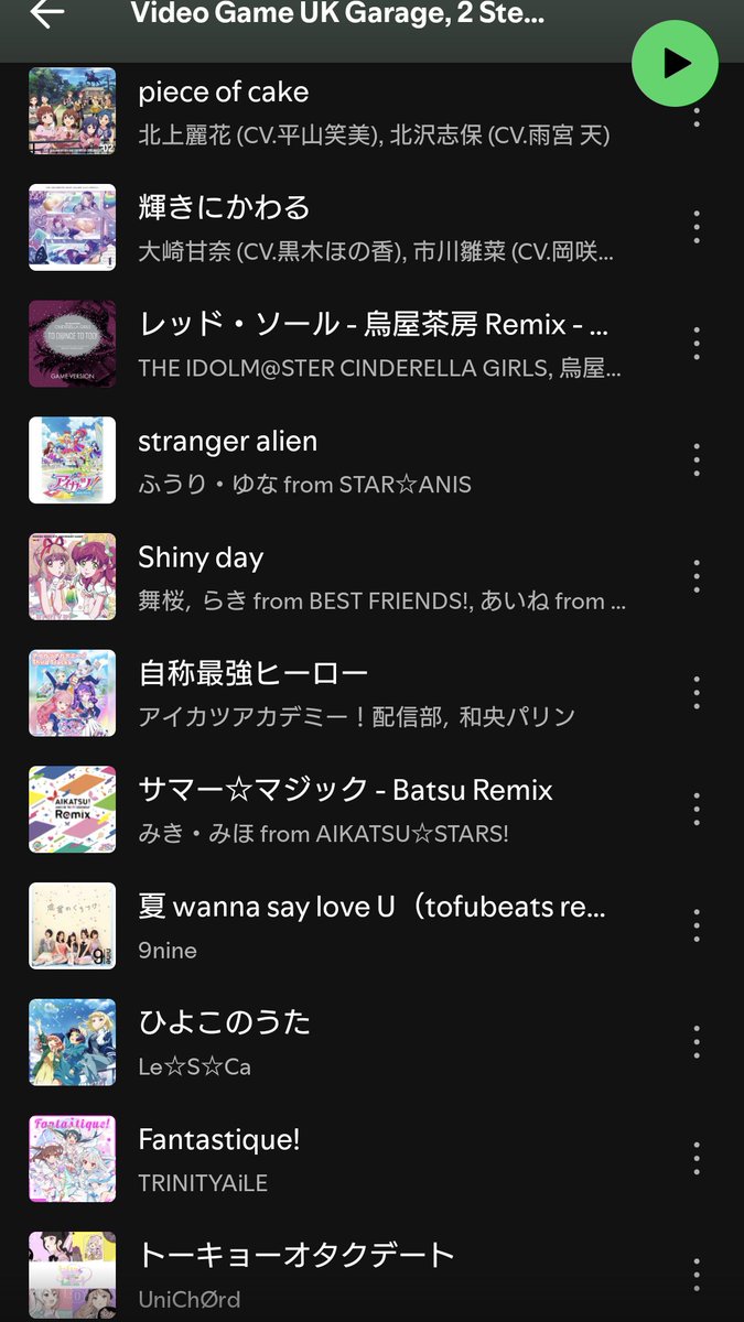 有村麻央さんの新曲「Top Secret」があまりにも刺さりすぎてUKガラージやツーステップの要素を持つゲーム音楽を集めたプレイリストを作りました
open.spotify.com/playlist/4jIms…
フューチャーガラージ/ベースライン/グライムなど派生ジャンルからダッチハウス/バウンス/R&amp;B寄りのものまで、お好きな方はぜひ～