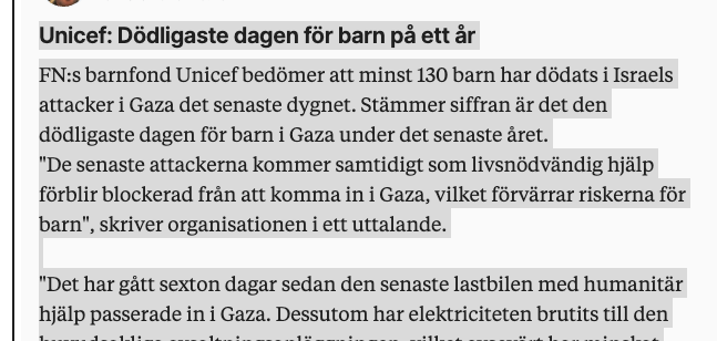 Fatta hur sjukt detta är.
Minst 130 döda barn på ett dag borde vara det dödligaste NÅGONSIN och leda till ett ramaskri.
Men icke. 
Eftersom det är bruna, muslimska barn.