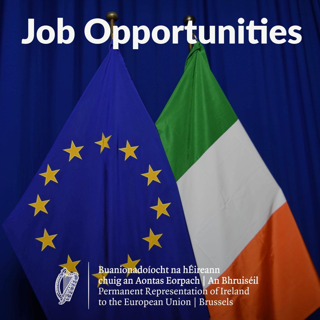 Thomas Byrne (@thomasbyrnetd) on Twitter photo Do you want to work for Ireland in Brussels or in Dublin? 🇮🇪🇪🇺
<a href="/dfatirl/">Irish Foreign Ministry</a> and <a href="/IrelandInEU/">Ireland In The EU</a> are currently hiring in advance of Ireland taking on the EU Presidency!
Jobs in Brussels ▶️ ireland.ie/en/eu/brussels…
Jobs in Dublin ▶️ gov.ie/en/publication… Do you want to work for Ireland in Brussels or in Dublin? 🇮🇪🇪🇺
<a href="/dfatirl/">Irish Foreign Ministry</a> and <a href="/IrelandInEU/">Ireland In The EU</a> are currently hiring in advance of Ireland taking on the EU Presidency!
Jobs in Brussels ▶️ ireland.ie/en/eu/brussels…
Jobs in Dublin ▶️ gov.ie/en/publication…