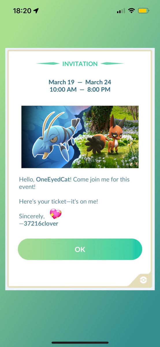 Thank you so much dear <a href="/likeaaWobbuffet/">そうなんす</a> 😍🥰 I really appreciate it! Looks like a cute little fox 🦊 Hope you will have loads of fun &amp; luck 🍀 ✨ 💖 

#PokemonGO #PokemonGOfriends #PokemonGOApp