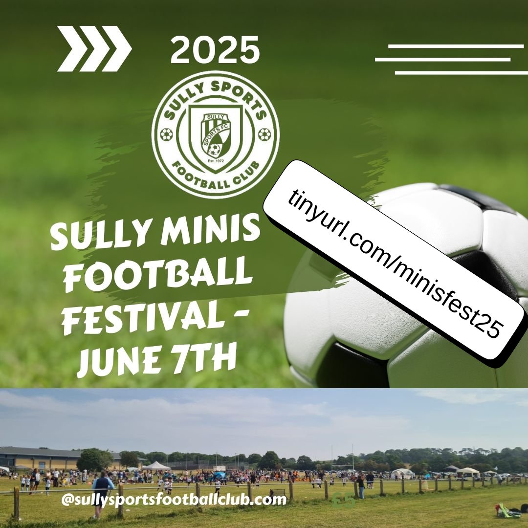 Sully Sports FC (@sullysportsfc) on Twitter photo If you haven't signed up already .... what are you waiting for???? Places are filling & you don't want to miss this!!!!
U6s - U11s, 7th June - tinyurl.com/minifest25 #Sully #VoGFootball <a href="/CoganCoroAFC/">Cogan Coronation AFC</a> <a href="/DinasPowysFc1/">Dinas Powys FC</a> <a href="/LlantwitJFC/">Llantwit Major Junior Football Club</a> <a href="/AfcRhoose/">AFC Rhoose</a> <a href="/BarryAthleticFC/">Barry Athletic FC</a> <a href="/IslandMarineFC/">Island Marine FC</a> If you haven't signed up already .... what are you waiting for???? Places are filling & you don't want to miss this!!!!
U6s - U11s, 7th June - tinyurl.com/minifest25 #Sully #VoGFootball <a href="/CoganCoroAFC/">Cogan Coronation AFC</a> <a href="/DinasPowysFc1/">Dinas Powys FC</a> <a href="/LlantwitJFC/">Llantwit Major Junior Football Club</a> <a href="/AfcRhoose/">AFC Rhoose</a> <a href="/BarryAthleticFC/">Barry Athletic FC</a> <a href="/IslandMarineFC/">Island Marine FC</a>