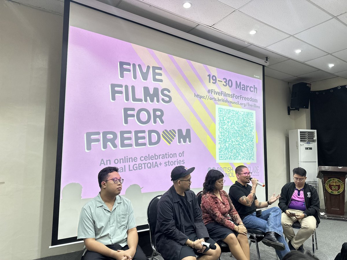 LotusPostrado's tweet image. Talkback Session- insightful and honest reflections around LGBTQIA+ narratives from our #FiveFilmsForFreedom screening in UP Cebu. Watch the films arts.britishcouncil.org/five-films @phBritish